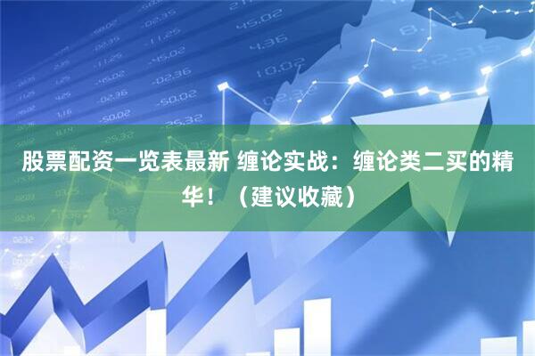 股票配资一览表最新 缠论实战：缠论类二买的精华！（建议收藏）