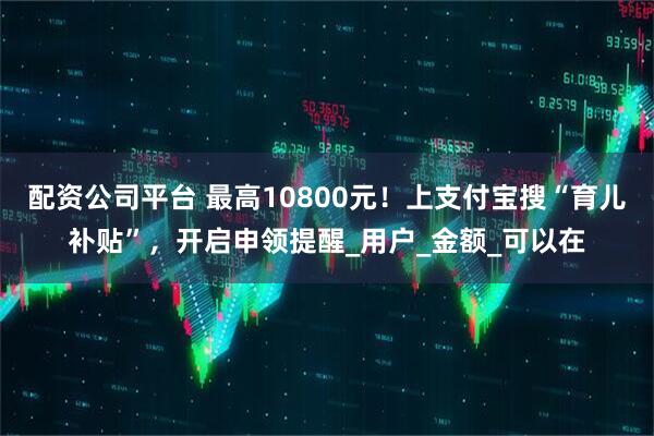 配资公司平台 最高10800元！上支付宝搜“育儿补贴”，开启申领提醒_用户_金额_可以在